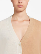 Strickjacke aus Kaschmir im Farbblockdesign