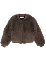 fur-design cashmere bomber jacket