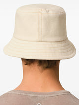 beige cotton ami de coeur embroiderey bucket hat