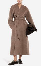 Wrap Coat in Double Faced Wool Cashmere