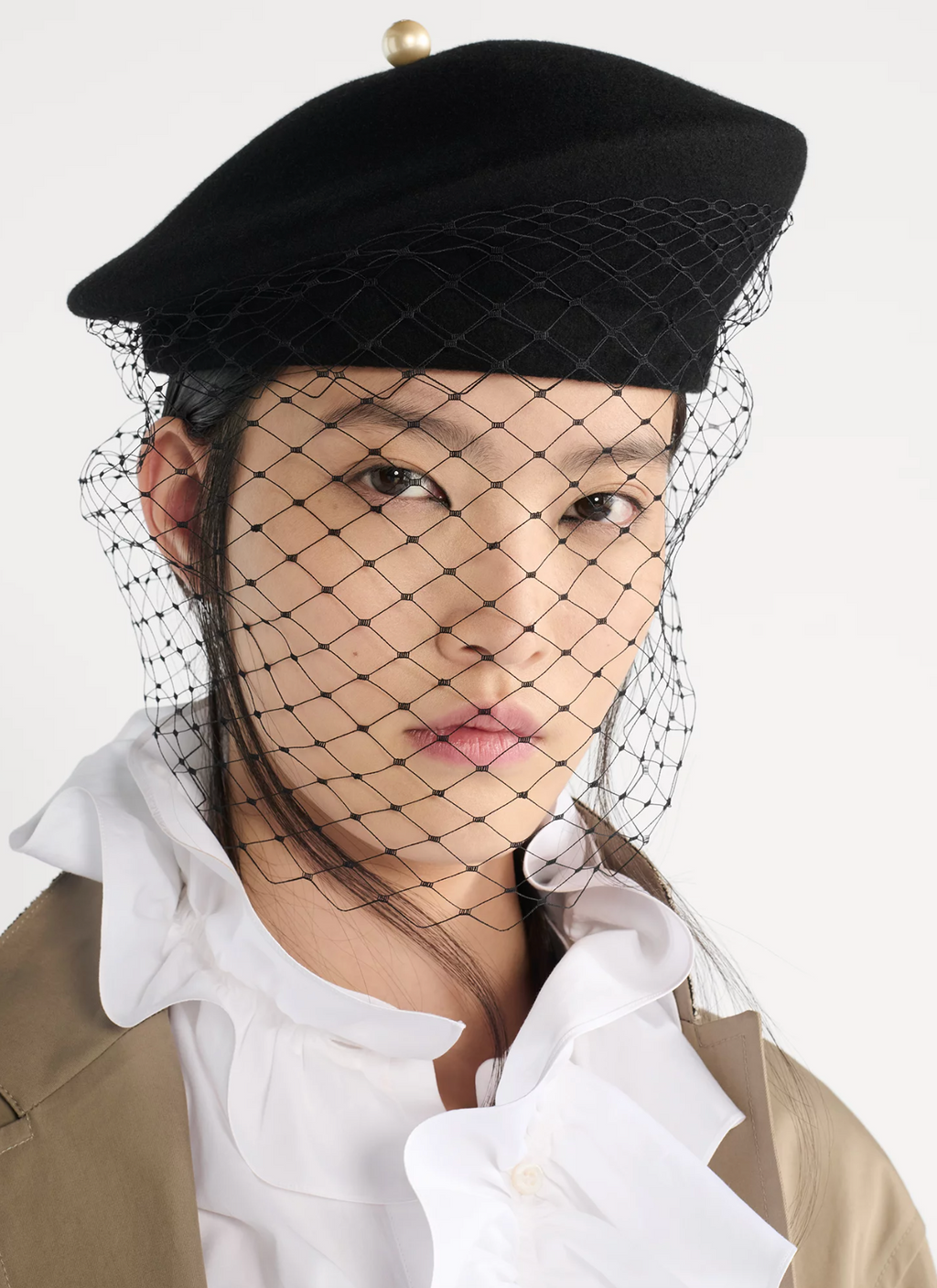 Dior Century Beret with Veil – LISKAFASHION