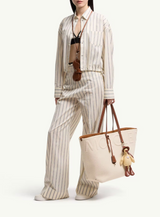 Striped Cotton & Silk Long Sleeve Shirt