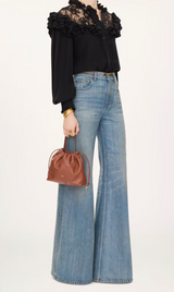 SMALL CHLOÉ ICONS SHOULDER BAG WITH CHAIN IN SOFT LEATHER