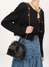 SMALL CHLOÉ ICONS SHOULDER BAG WITH CHAIN IN SOFT LEATHER