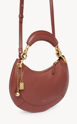 SMALL CHLOÉ BANANA ZIPPED HOBO IN SOFT LEATHER