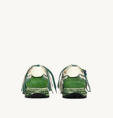REELWIND SUPER VINTAGE SNEAKERS IN WHITE AND GREEN SUEDE AND NYLON