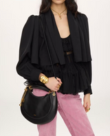 SMALL CHLOÉ BANANA ZIPPED HOBO IN SOFT LEATHER