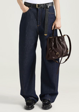 Small Voyou Bucket bag in shiny leather