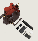 Small Voyou Bucket bag in shiny leather