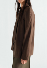 ASCOT BLOUSE IN WASHED COTTON SILK