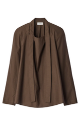 ASCOT BLOUSE IN WASHED COTTON SILK