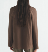 ASCOT BLOUSE IN WASHED COTTON SILK