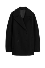 Rounded peacoat black