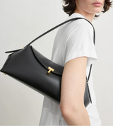 T-lock leather shoulder black
