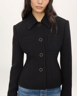 FITTED TAILORED JACKET IN WOOL BOUCLETTE