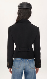 FITTED TAILORED JACKET IN WOOL BOUCLETTE