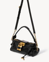 SMALL PADDINGTON BAG WITH STRAP IN GRAINED LEATHER