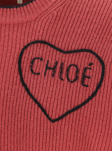 CROPPED FITTED LOGO SWEATER IN A WOOL & CASHMERE KNIT