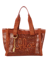 SUMMER BANANA EAST-WEST TOTE BAG IN RAFFIA