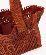SUMMER BANANA EAST-WEST TOTE BAG IN RAFFIA
