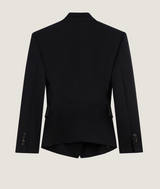 Reverse lapel jacket in wool