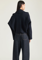 Short pea coat in wool