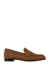 Biscuit gathered-detail loafers
