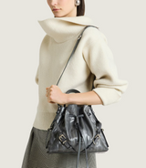 Slashed sweater in wool and cashmere