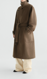WRAP COAT IN DOUBLE WOOL