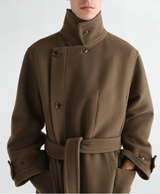 WRAP COAT IN DOUBLE WOOL