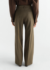 LARGE PLEATED PANTS IN WOOL MOHAIR TOILE