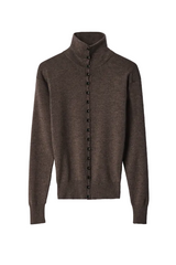 BUTTONED TOP IN FINE MERINO WOOL