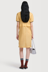 Yellow ripstop zip-front dress