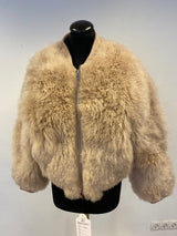 fur-design cashmere bomber jacket