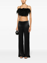 Alexander Wang crystal-embellished silk pajama shirt - LISKAFASHION