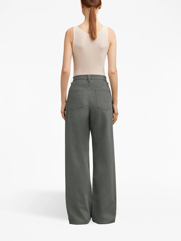 AMI Paris straight-leg cotton trousers - LISKAFASHION