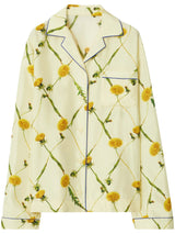 Burberry dandelion-print silk pyjama shirt - LISKAFASHION