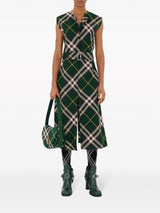 Burberry Vintage-check cotton shirt dress - LISKAFASHION
