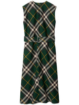 Burberry Vintage-check cotton shirt dress - LISKAFASHION
