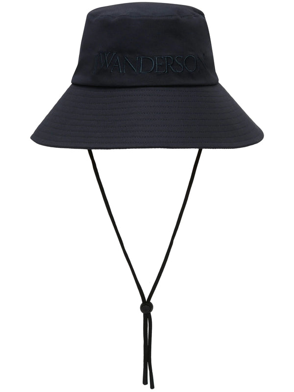 JW Anderson logo-embroidered cotton bucket hat - LISKAFASHION
