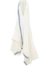 JW Anderson V-neck asymmetric maxi dress - LISKAFASHION