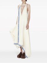 JW Anderson V-neck asymmetric maxi dress - LISKAFASHION