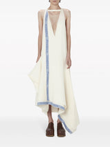 JW Anderson V-neck asymmetric maxi dress - LISKAFASHION