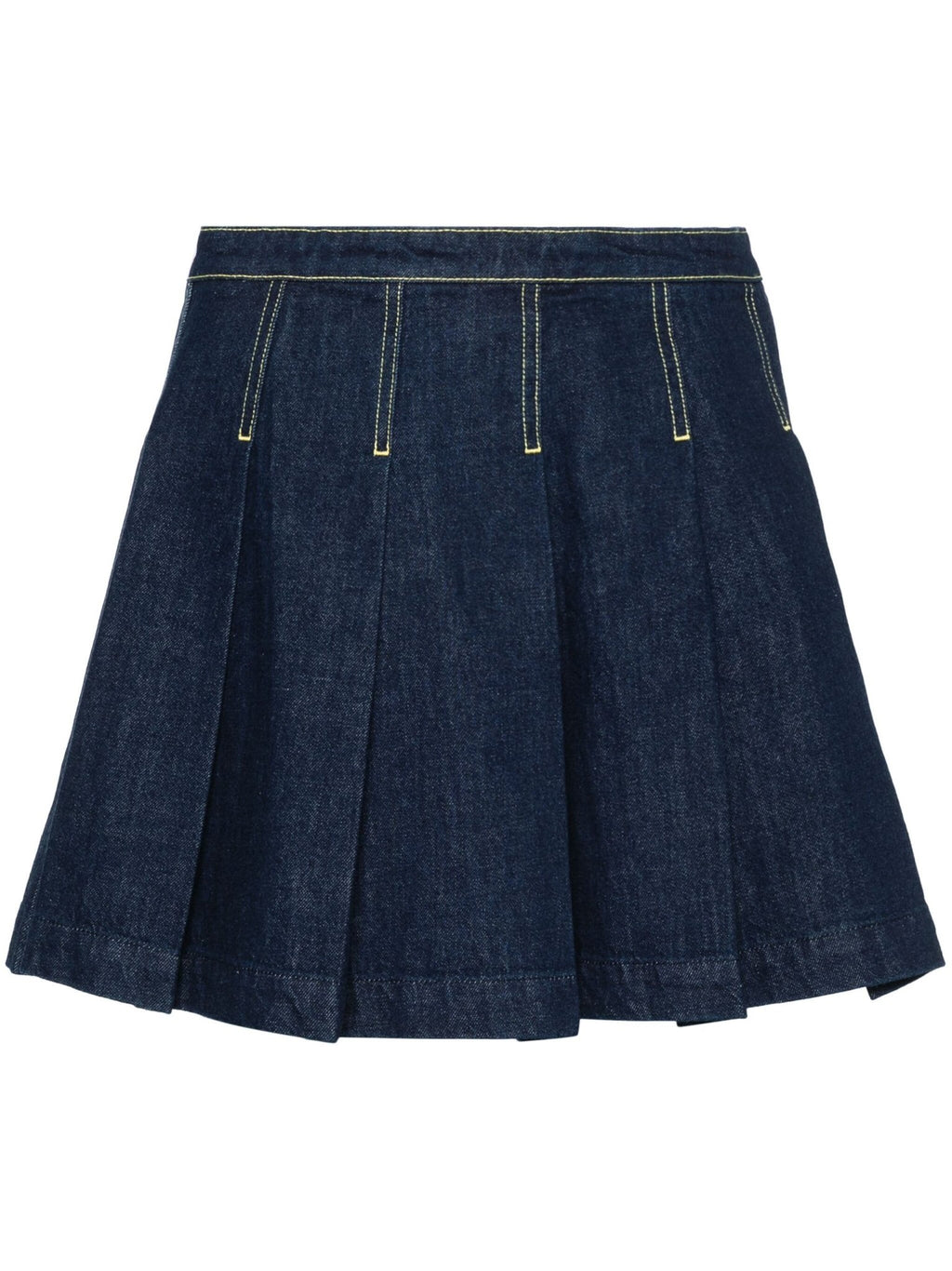 pleated denim mini skirt – LISKAFASHION