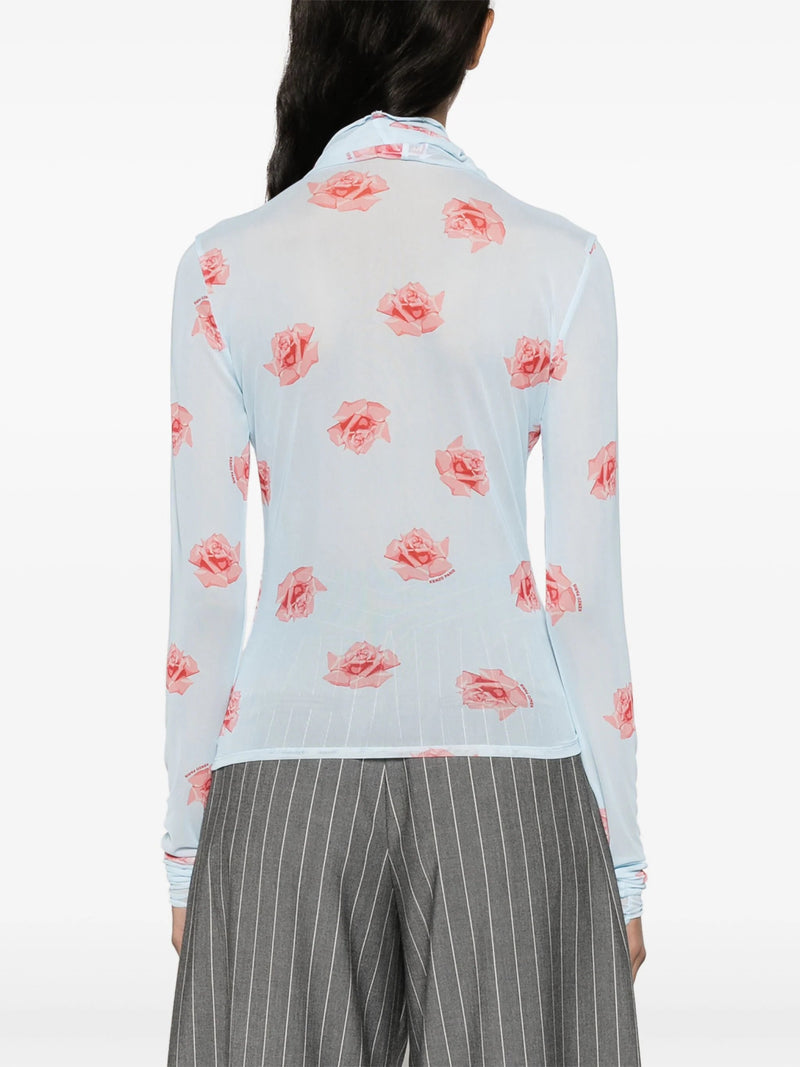 Kenzo rose-print blouse - LISKAFASHION