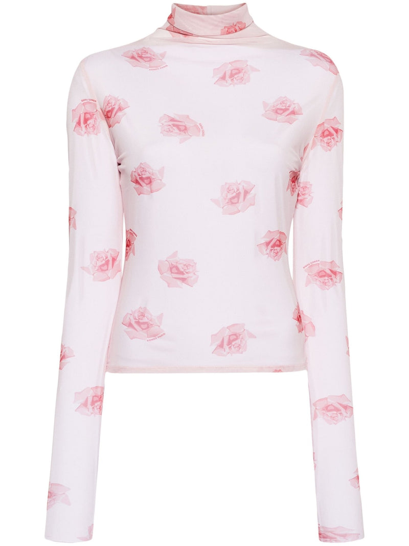 Kenzo rose-print blouse - LISKAFASHION