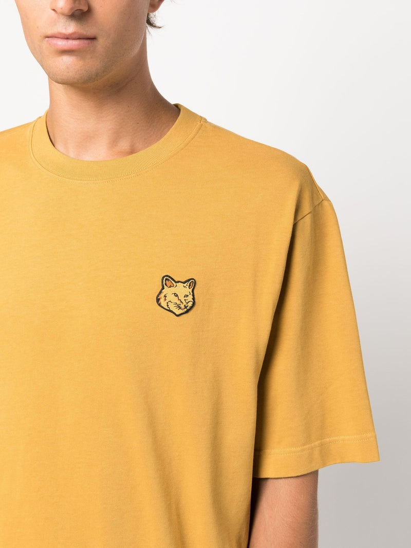 Maison Kitsuné fox-patch cotton T-shirt - LISKAFASHION