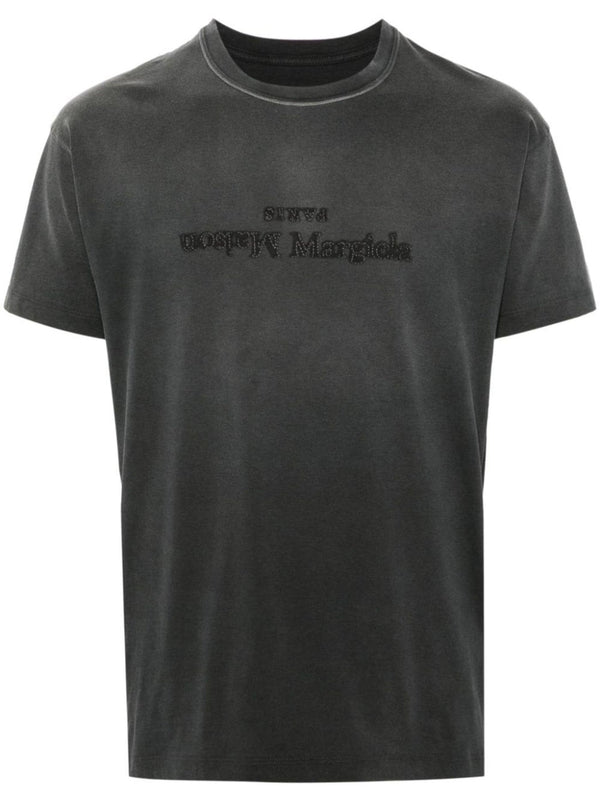 Maison Margiela Reverse logo-print cotton T-shirt - LISKAFASHION