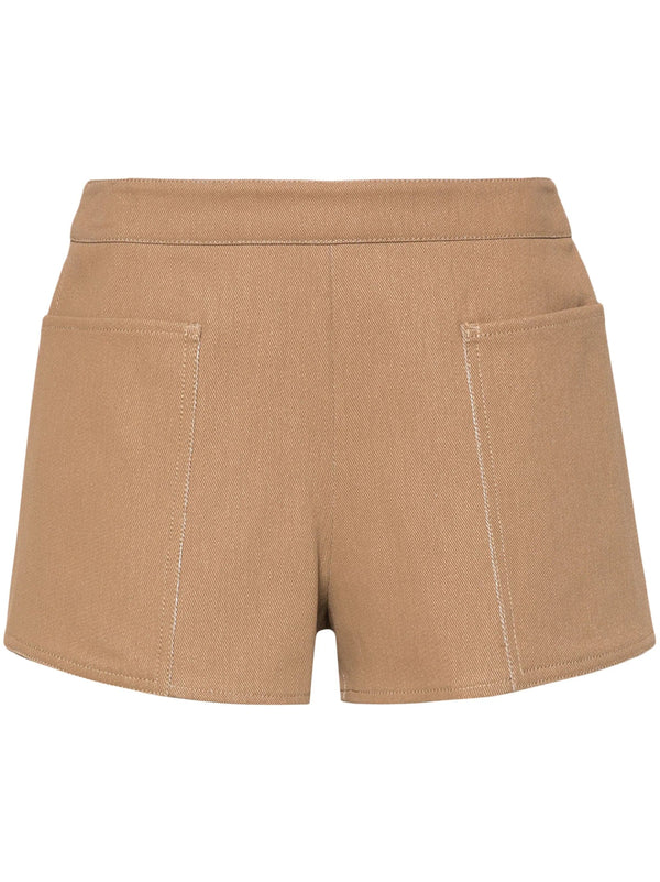 Max Mara Denaro twill cotton shorts - LISKAFASHION