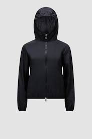 Moncler logo-patch hooded windbreaker jacket - LISKAFASHION